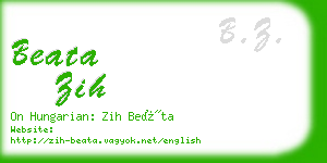 beata zih business card